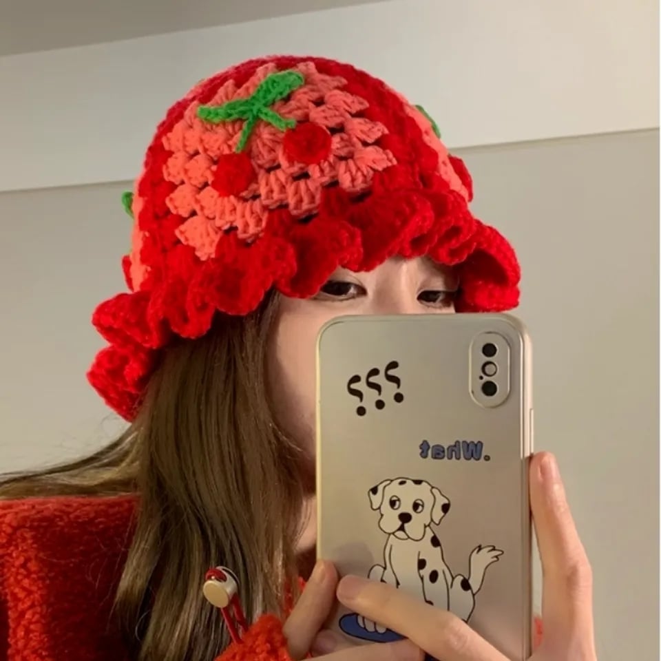 Cherry Knit Hat