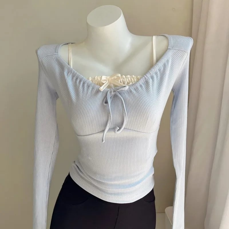 Sweet Bow Tie Crop Top