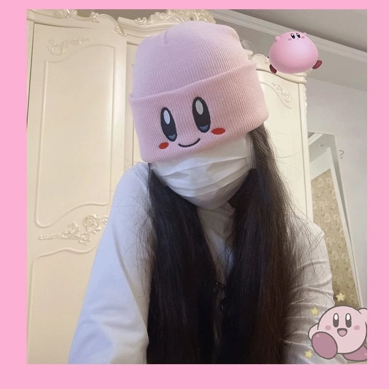 Cute Pink Japanese Anime Cartoon Cosplay Knit Hat Beanie