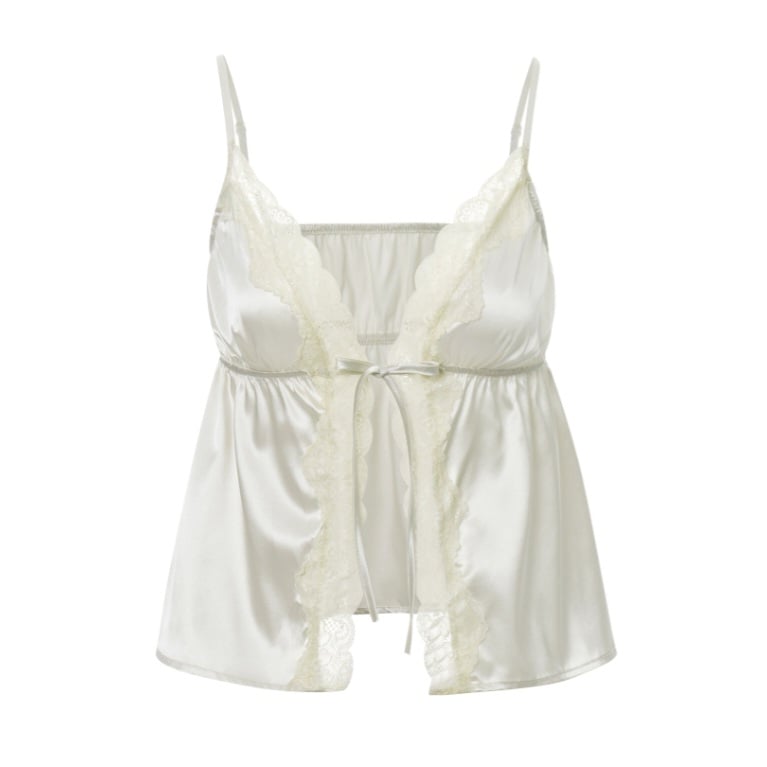 Lace Trim Bow Tie V Neck Camisole