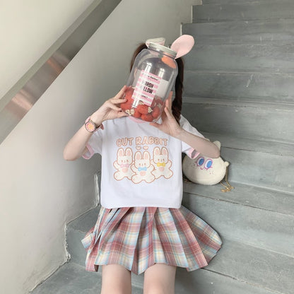 Rabbit Print Short Sleeve T-shirt