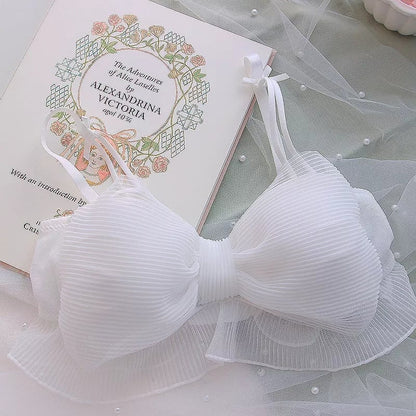 Sweet Bow Mesh Bra + Panties Set