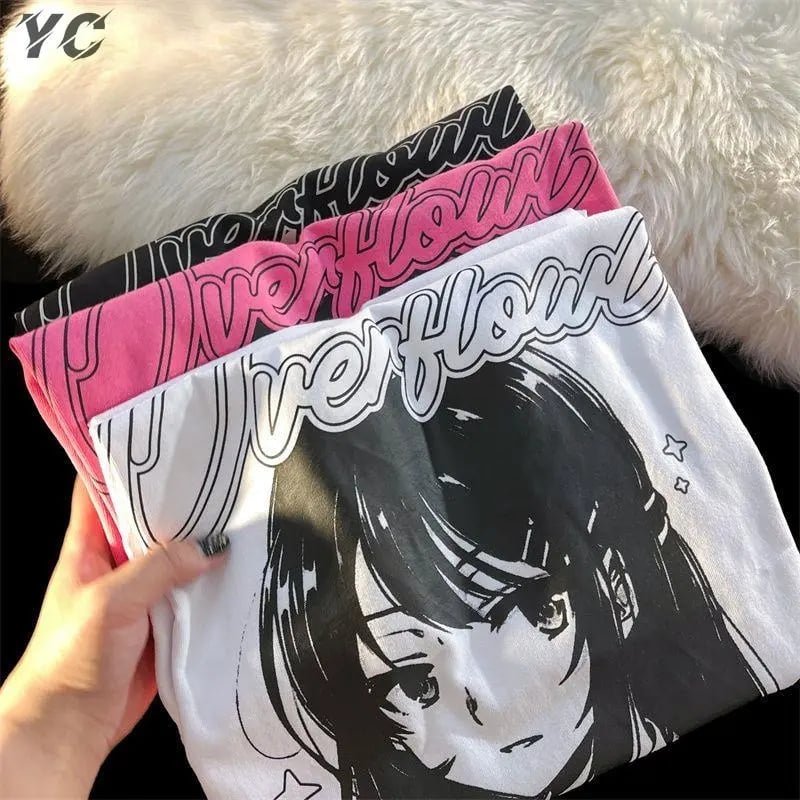 Japanese Manga Girl Shorts Sleeve T-shirt