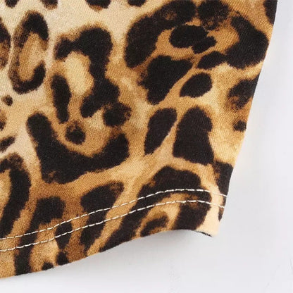 Sexy Leopard Backless Camisole Lace Up Spaghetti Strap Tank Crop Top Bandage Open Back Aesthetic E-Girl Kawaii Korean Japanese Harajuku Streetwear