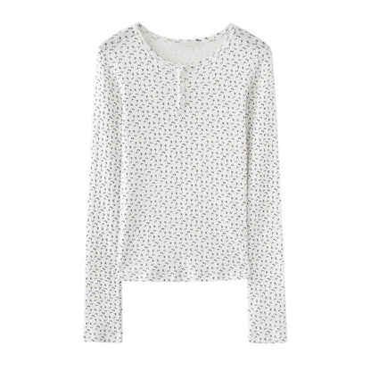 White Floral Long Sleeve Shirt