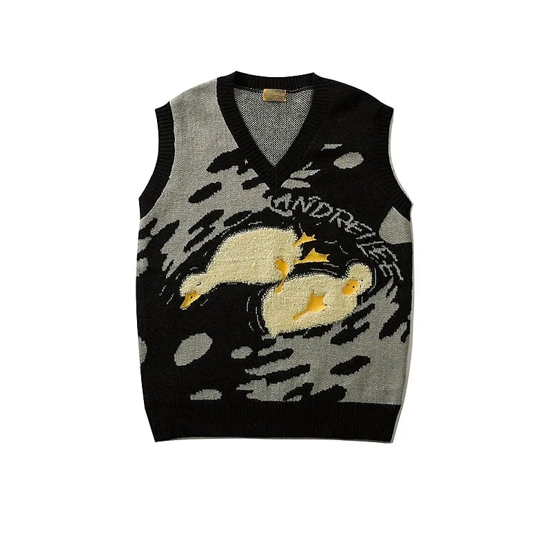 Swimming Duck Knit Sweater Vest