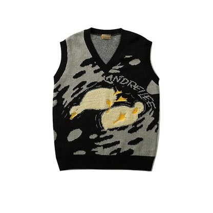 Swimming Duck Knit Sweater Vest