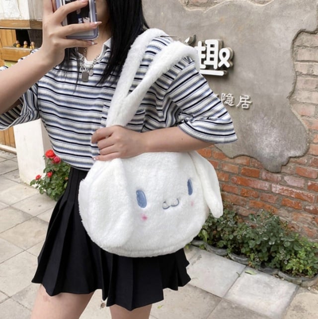 Cute Anime Cartoon Plush Large Shoulder Messenger Bag Handbag Aesthetic Casual Summer E-Girl Kawaii Korean Japanese Harajuku
