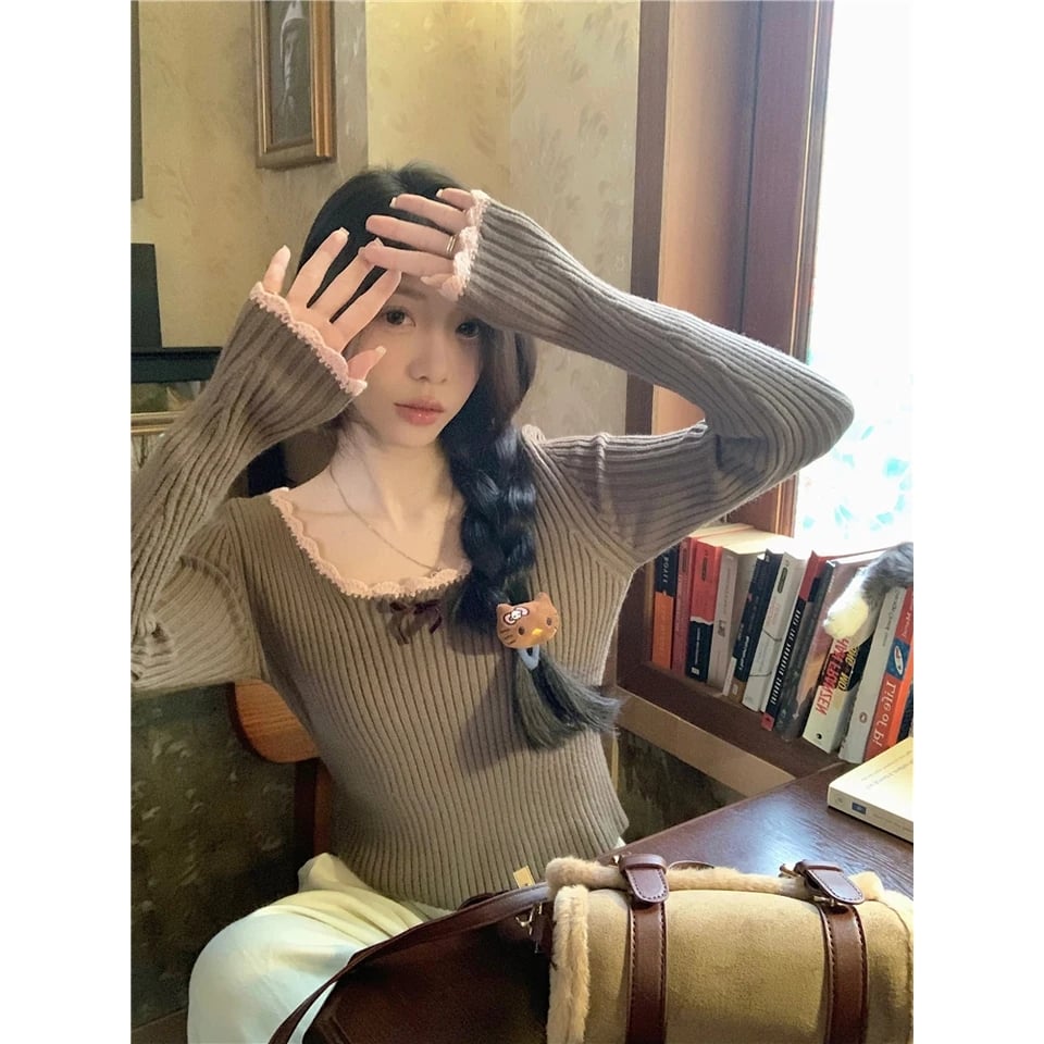 Lace Bow Sweater