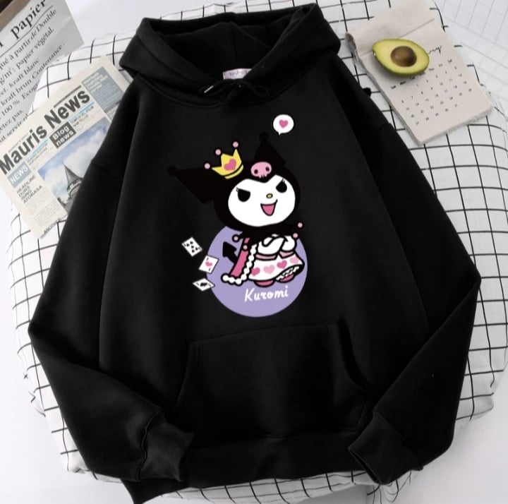 Cute Japanese Anime Cartoon Print Long Sleeve Hoodie