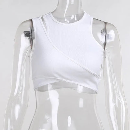 Asymmetrical Ribbed Tank Top