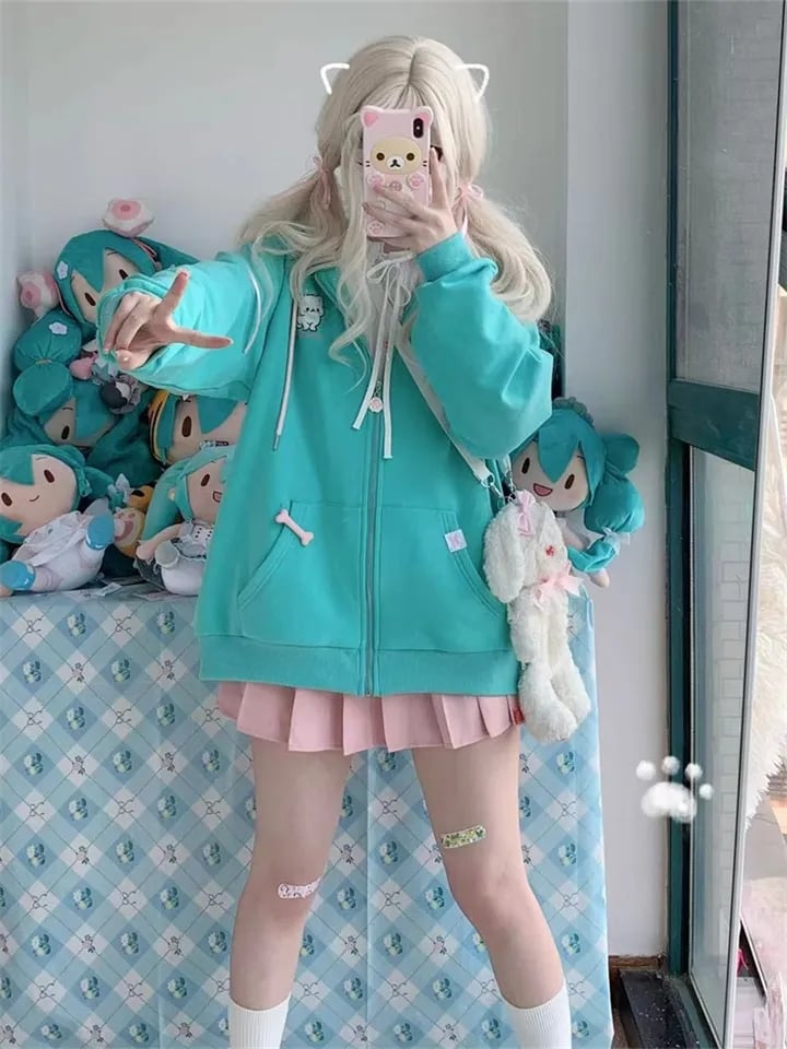 Blue Cat Ear Hoodie