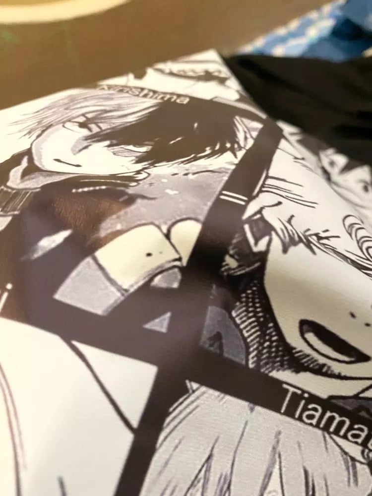 Cute Japanese Anime Print Oversized Short Sleeve Shirt