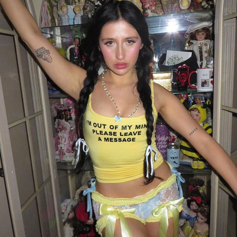 Yellow Print Tank Top