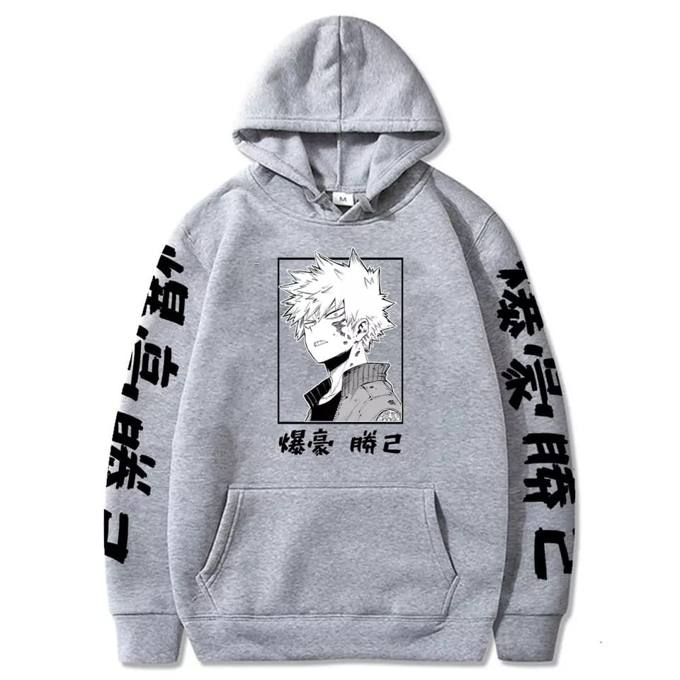 Japanese Anime Superhero Cartoon Print Hoodie