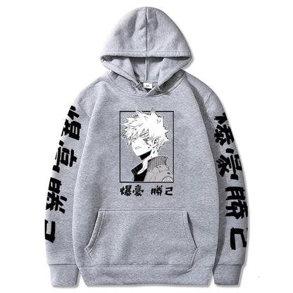 Japanese Anime Superhero Cartoon Print Hoodie