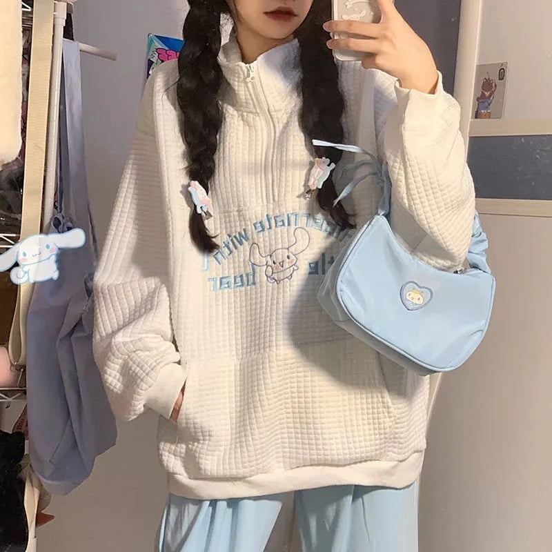 Japanese Anime Waffle Sweater