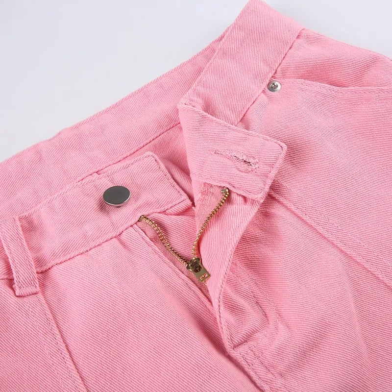 Pink Pocket Cargo Pants