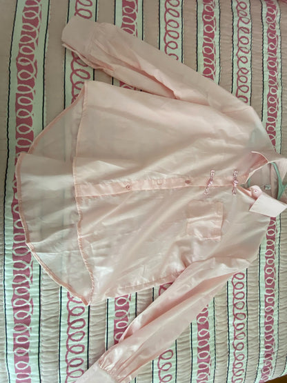 Pink Button Loose Long Sleeve Blouse