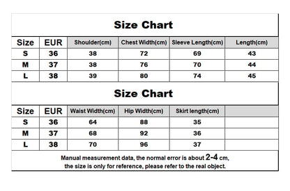 2PCS Long Sleeve Square Collar Top + Mini Tierred Ruffle Skirt
