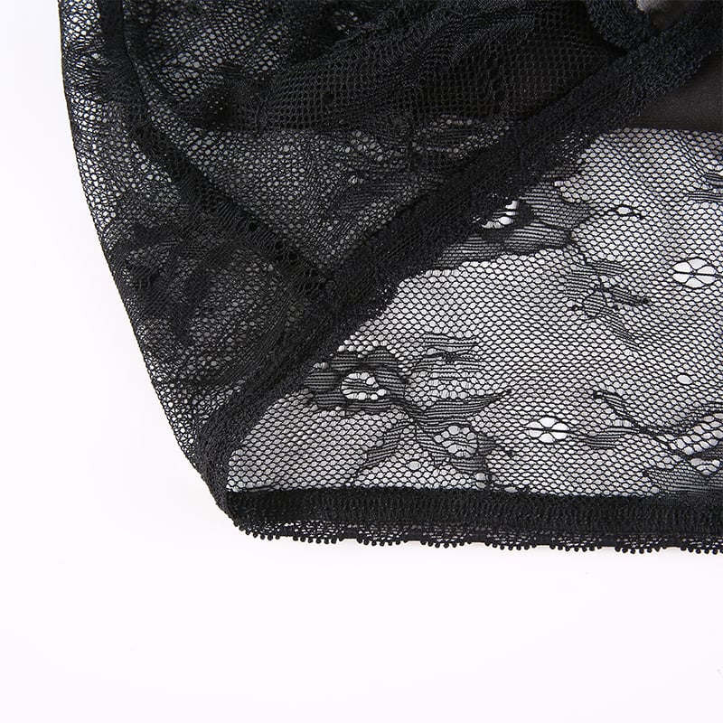 Sexy Black V-Neck Vintage Lace Crop Top Camisole Sleeveless Shirt Dark Academia Goth Punk Summer E-Girl Kawaii Korean Japanese Harajuku Streetwear