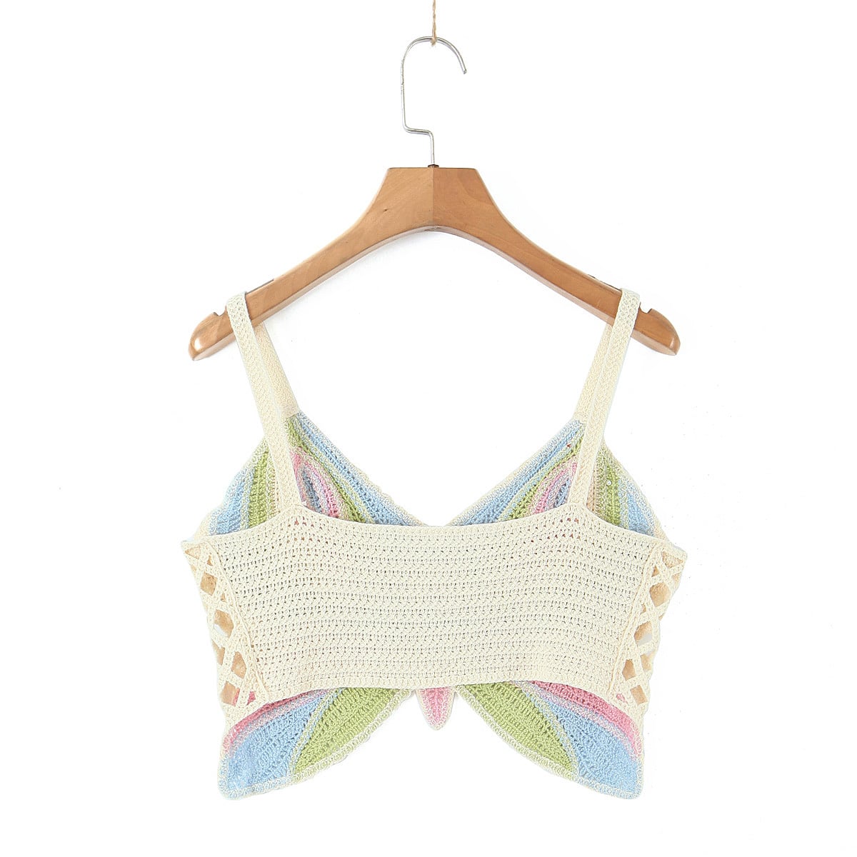 Butterfly Knit Crochet Top