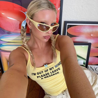 Yellow Print Tank Top