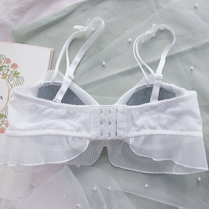 Sweet Bow Mesh Bra + Panties Set