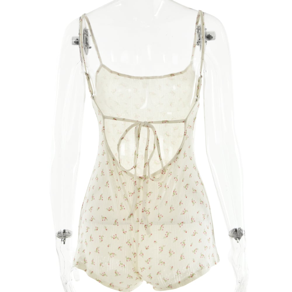 Floral Open Back Playsuit