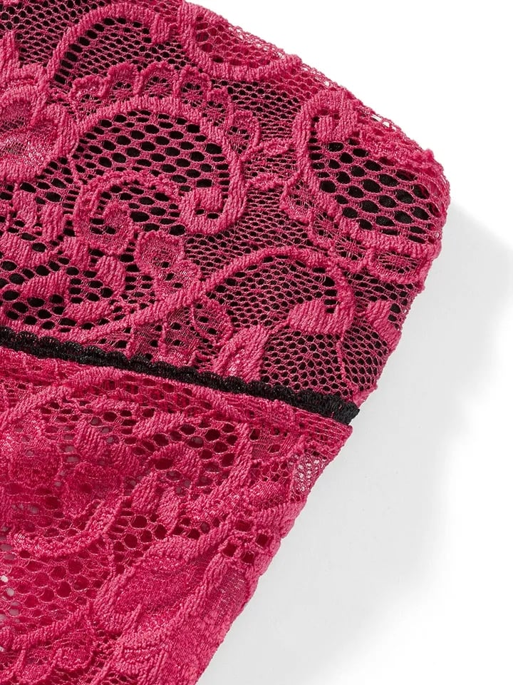 Hot Pink Lace Mesh Tube Top
