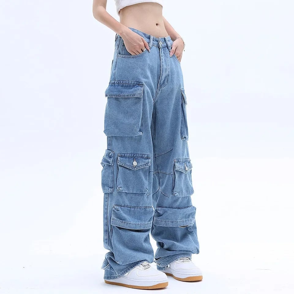 Blue Baggy Denim Jeans