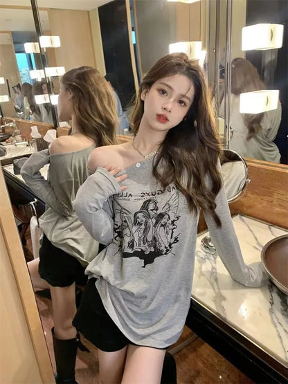Fairy Graphic Print Long Sleeve T-shirt