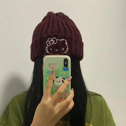 Kitty Cat Anime Wool Beanie