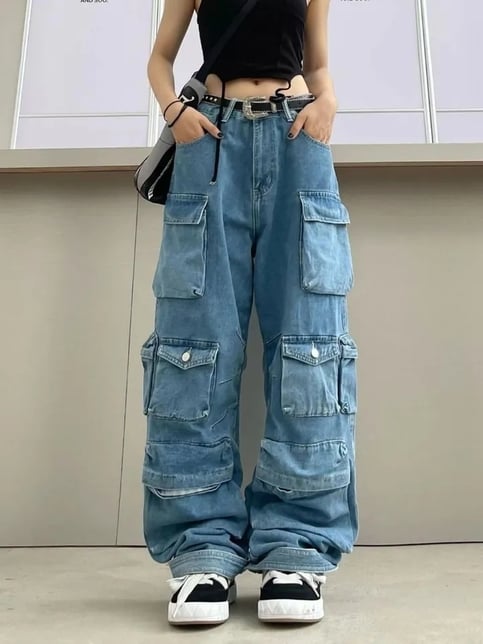 Blue Baggy Denim Jeans