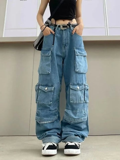 Blue Baggy Denim Jeans