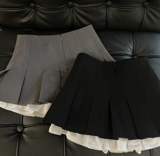 Japanese Pleated A-Line Mini Skirt