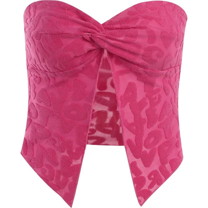 Pink Cropped Tube Top