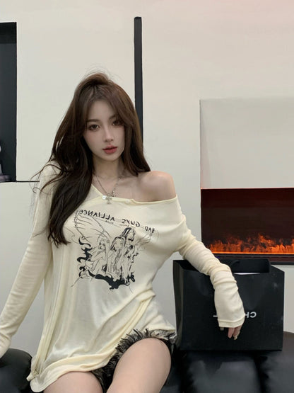 Fairy Graphic Print Long Sleeve T-shirt