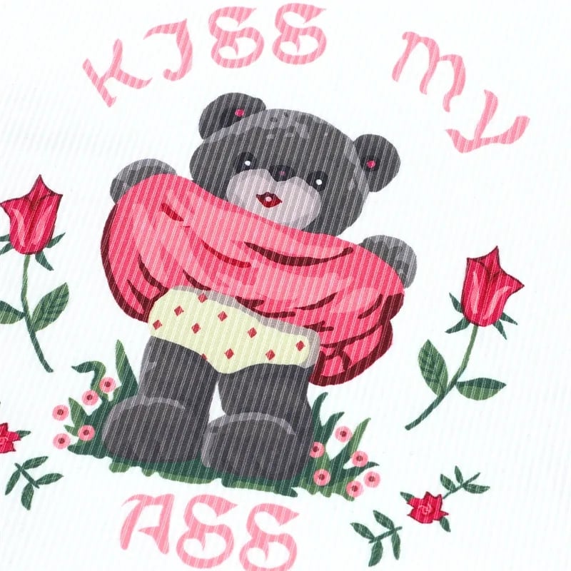Pink Lace Bear Print Tank Top