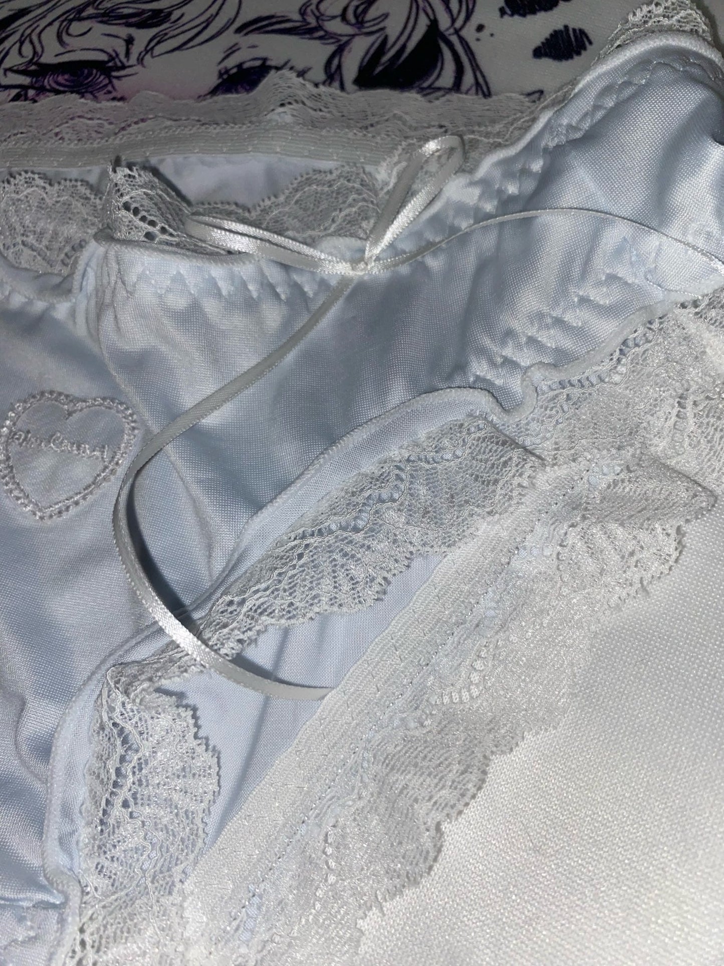 Love Heart Lace Cotton Panties
