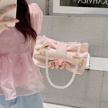 Pink Pearl Bow Handbag