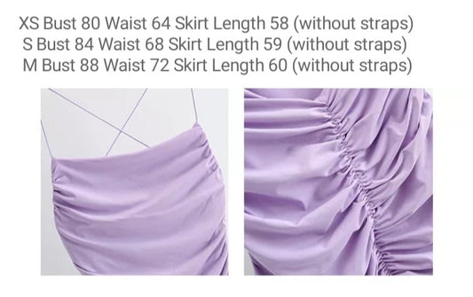 Cute Sexy Purple Cross Backless Ruched Mini Dress Aesthetic Party Club Summer E-Girl Kawaii Korean Japanese Harajuku Streetwear