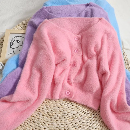 Pastel Fluffy Soft Cardigan