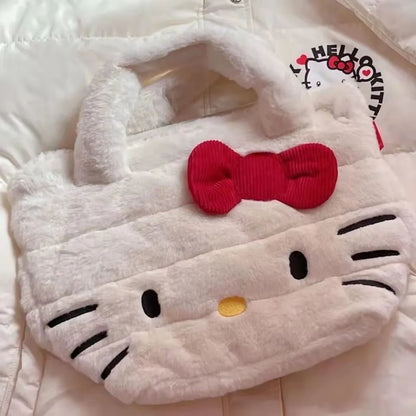 Kitty Cat Anime Plush Tote Bag