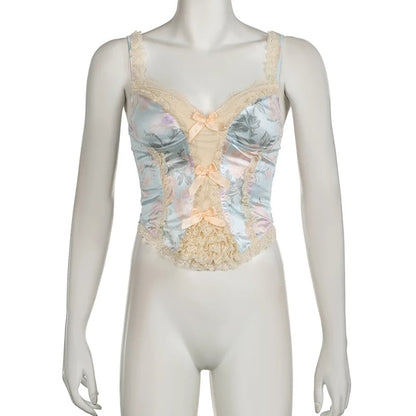 French Floral Corset Top