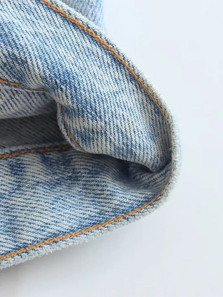 Blue Denim Tube Top