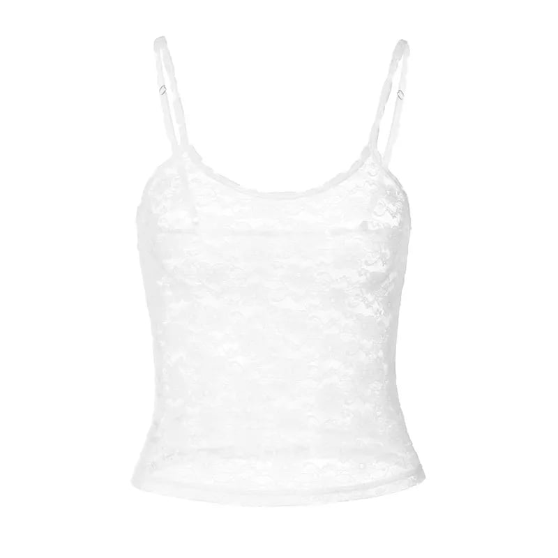 Sheer Lace Hollow Out Camisole