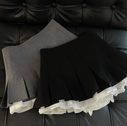 Japanese Pleated A-Line Mini Skirt