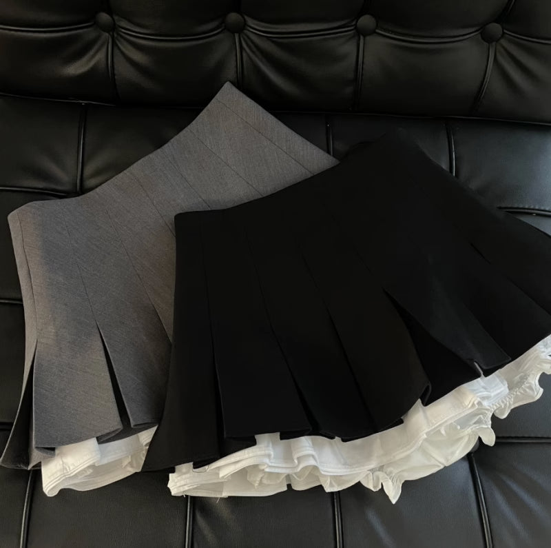 Japanese Pleated A-Line Mini Skirt
