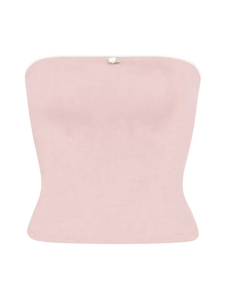 Rose Trim Tube Top